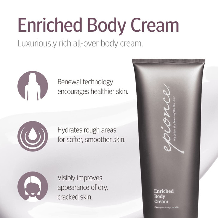 Epionce Enriched Body Cream Hydrating Rich Body Butter for Dry Skin on Hands Feet Elbows For All Skin Types Dermatologis