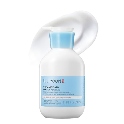 Illiyoon Ceramide Ato Lotion Lightweight Moisturizer for Dry Sensitive Skin Barrier Repair for Face Body Mild for Babies