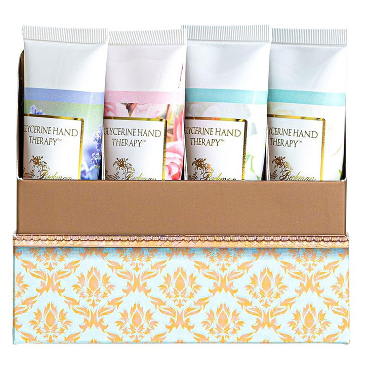 Camille Beckman The Floral Collection Gift Set Four 135 oz Tubes Gardenia Breeze White Lilac Glycerine Rosewater English