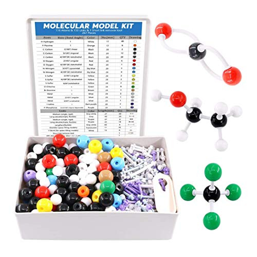 Swpeet 267 Pcs Organic Chemistry Molecular Model Student and Teacher Kit Chemistry Molecular Model Student and Teacher S