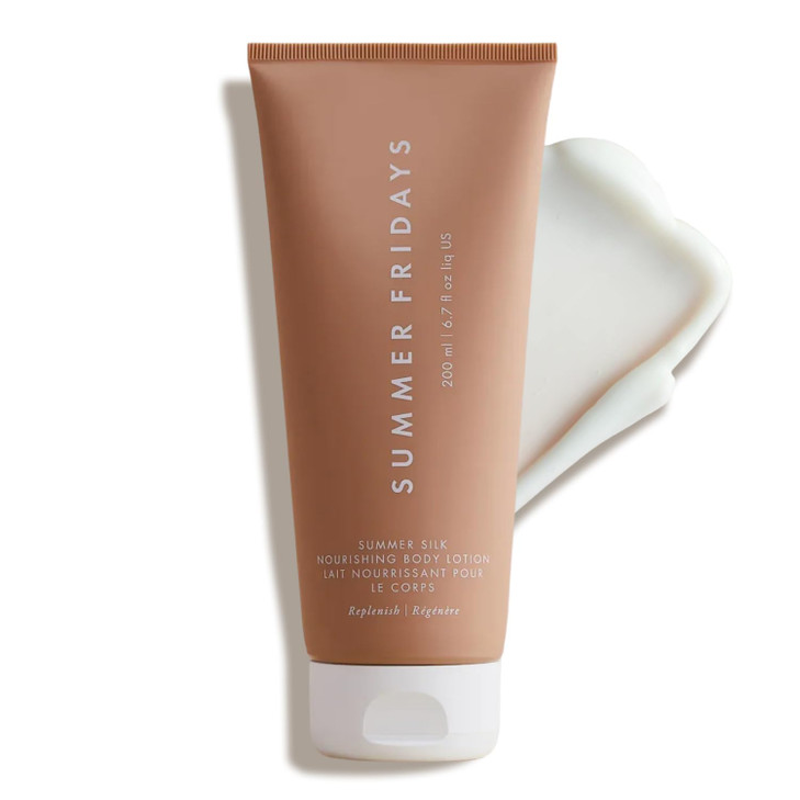 Summer Fridays Summer Silk Nourishing Body Lotion Hydrating Body Lotion with Hyaluronic Acid Shea Butter Grapeseed Oil a