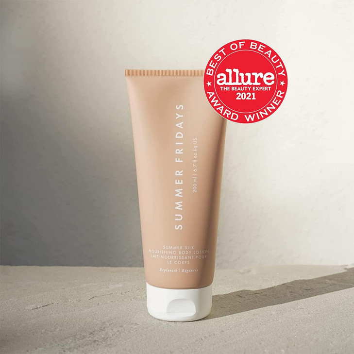 Summer Fridays Summer Silk Nourishing Body Lotion Hydrating Body Lotion with Hyaluronic Acid Shea Butter Grapeseed Oil a