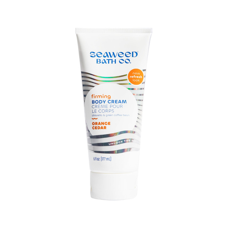 Seaweed Bath Co Firming Body Cream Orange Cedar Scent 6 Ounce Skin Toning Hand Body Lotion Moisturizer for Dry Skin with
