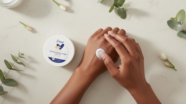 Dove Nourishing Body Care Face Hand and Body Rich Nourishment Cream for Extra Dry Skin with 48Hour Moisturization 4Pack