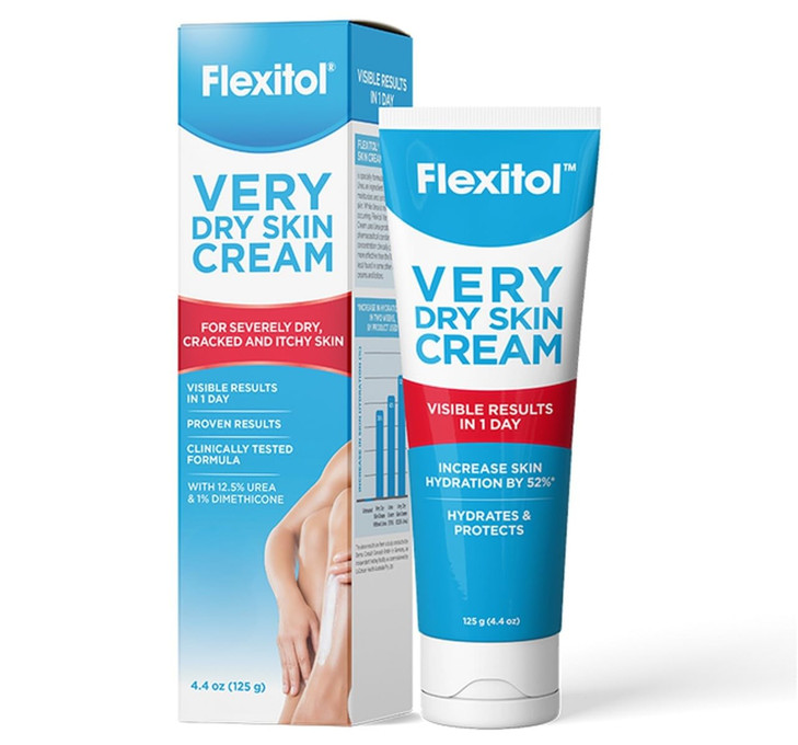 Flexitol Very Dry Skin CreamRich Moisturizing Body Cream with Urea 44 Ounce Tube