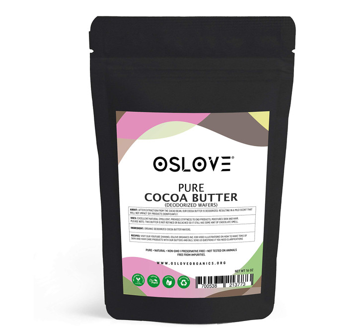 ORGANIC COCOA BUTTERDEODORIZED WAFERS 16 oz by Oslove Organics 16