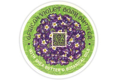 Greenwich Bay Trading Company Botanic Body Butter with Shea Butter and Cocoa Butter 8oz Tub African Violet