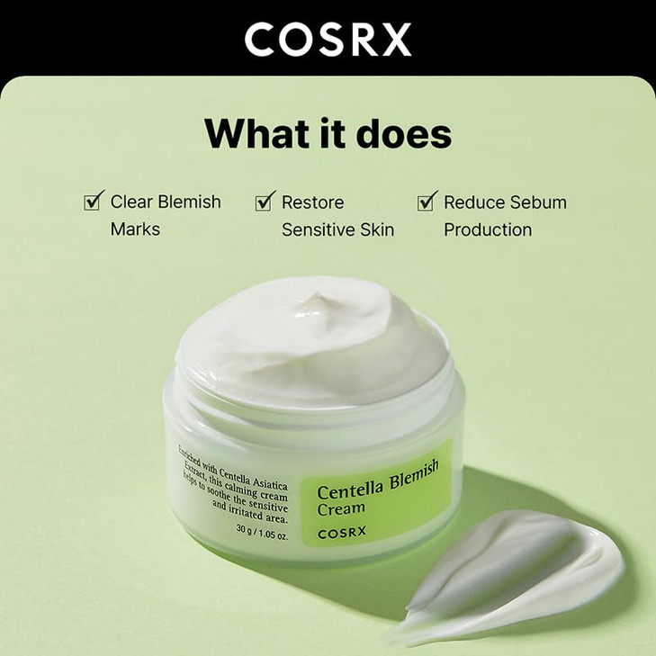 COSRX Centella Blemish Cream 105 floz 30g Centella Korean Skin Care Vegan Cruelty Free Paraben Free