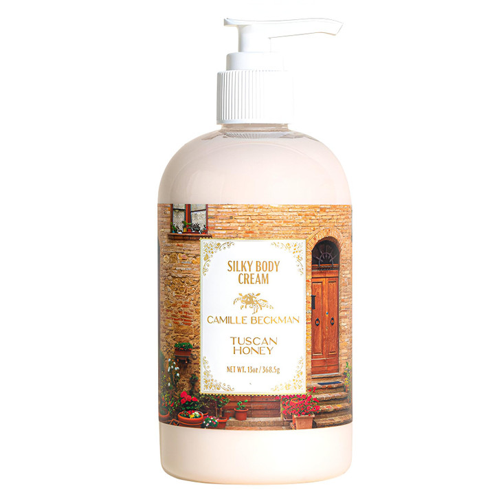 Camille Beckman Tuscan Honey Scented Silky Body Cream Daily Moisturizer for All Skin Types NonGreasy Vegan Formula to No