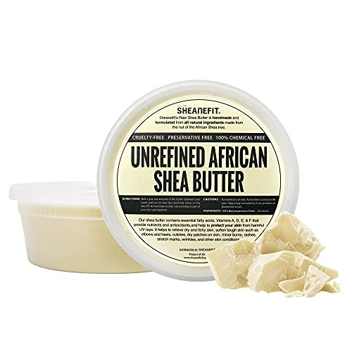 Sheanefit Raw Unrefined African Shea Butter Natural Body Butter Soft Smooth Daily Moisturizer For Face Body Ivory 8oz Pa