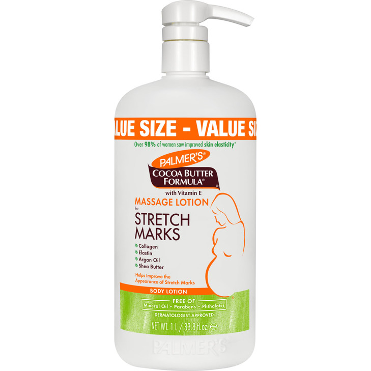 Palmers Cocoa Butter Formula Massage Lotion For Stretch Marks Pregnancy Skin Care Belly Cream with Collagen Elastin Arga