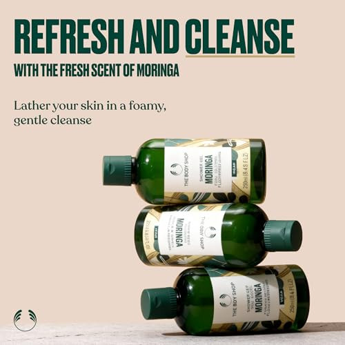 The Body Shop Moringa Shower Gel - Floral & Refreshing For All Skin - Vegan - 8.4 Fl Oz online at globaldelivered