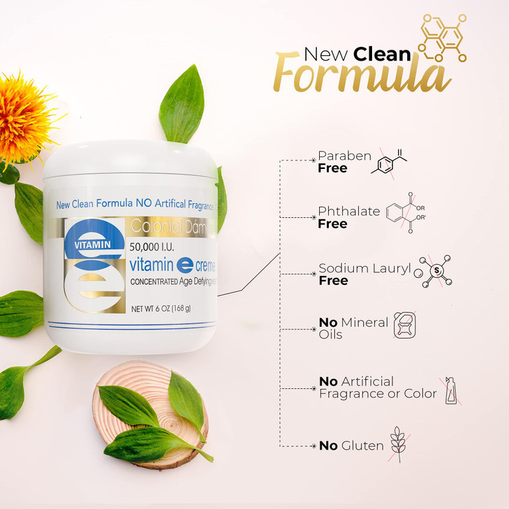 Colonial Dames High Potency 50000 IU Vitamin E Moisturizer for Hydrating Moisturizing Chapped Dry Skin Fine Lines