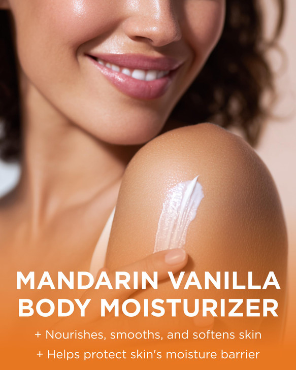 Andalou Naturals Vitalizing Body Lotion Mandarin Vanilla Hydrating Daily Moisturizer to Nourish Dry Skin With Shea Butte