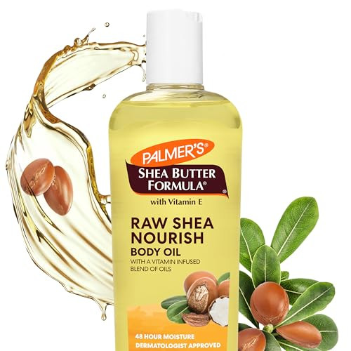 Palmers Shea Formula Raw Shea Body Oil with Vitamin E Deep Body Moisturizer to Soothe Nourish Dry Sensitive EczemaProne