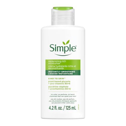 Simple Kind to Skin Face Moisturizer For Sensitive Skin Replenishing Rich 12Hour Moisturization for All Skin Types 42 oz