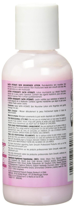 Satin Hydrate Skin Nourisher Lotion Post Waxing Treatment Daily Moisturizer 4 oz