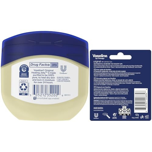 Vaseline Petroleum Original Healing Jelly Skin Protectant 375 Oz 2 Pack