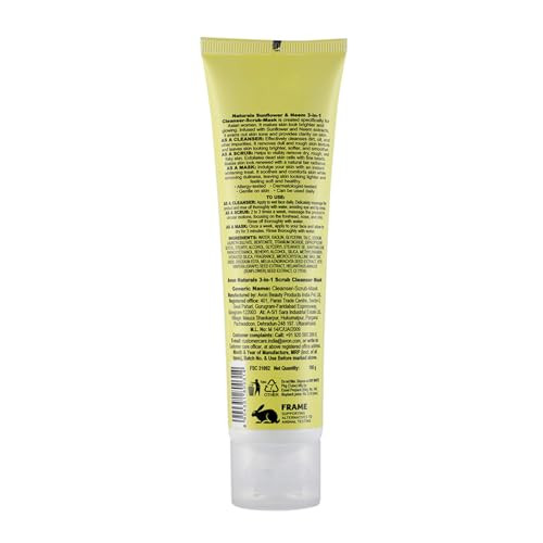 Avon Naturals 3in1 Cleanser Scrub Mask Sunflower Neem 100 gm