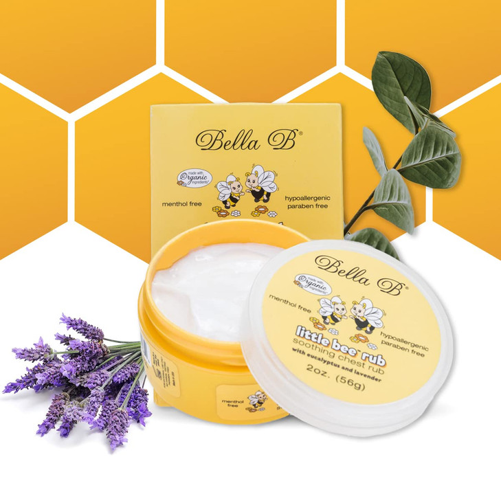 Bella B Little Bee Soothing Baby Chest Rub 2 oz Baby Vapor Rub Lavender Eucalyptus Chest Rub For Infants Eucalyptus Vapo