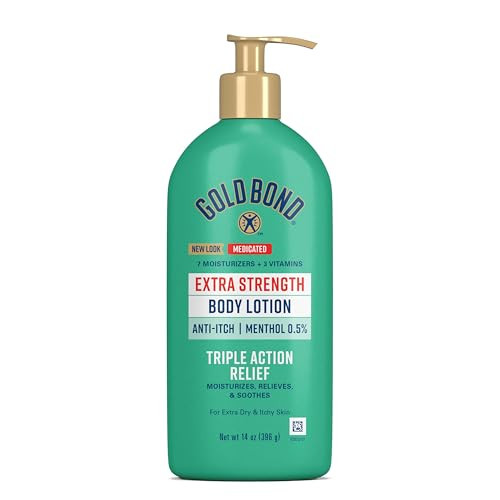 Gold Bond Medicated Extra Strength Body Lotion Moisturizes Relieves Soothes 14 oz Lotion