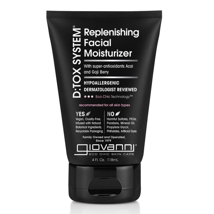 GIOVANNI Dtox System Replenishing Facial Moisturize Face Moisturizer Contains Super Antioxidants Acai Goji Berry Helps t