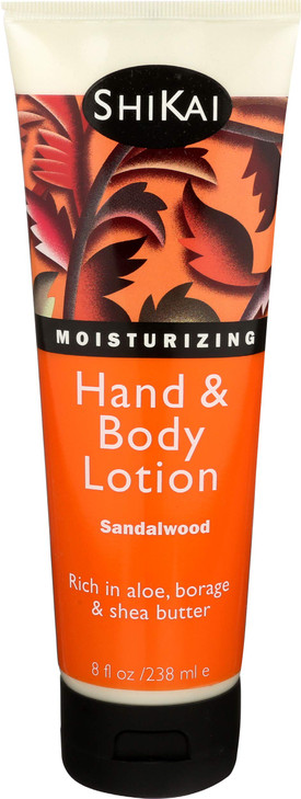 ShiKai Hand Body Lotion Sandalwood 8oz Daily Moisturizing Skincare for Dry and Cracked Hands With Aloe Vera Vitamin E