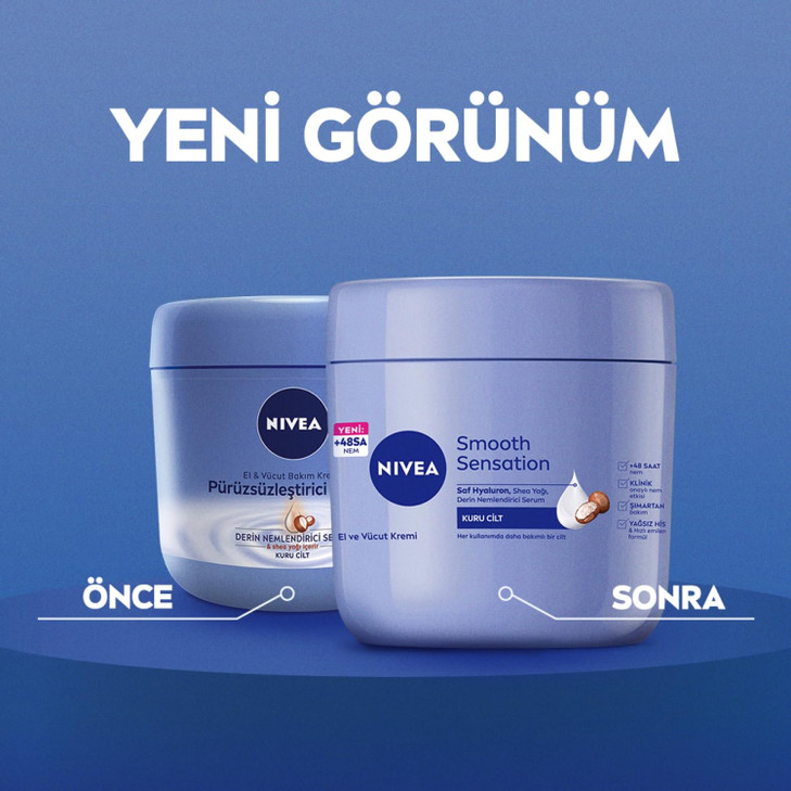 Nivea Irresistibly Smooth Body Cream Dry Skin Shea Butter 400 ml