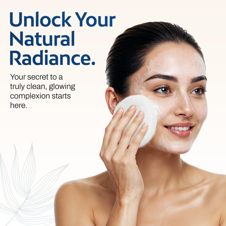HartFelt Round Face Scrubber for Women Reusable Facial Sponges for Daily Cleansing Facial Exfoliating Pads for Removing