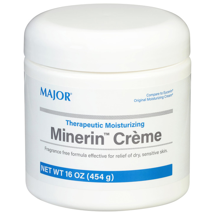 MAJOR Therapeutic Moisturizing Minerin Crme Body Cream Moisturizer for Dry Skin FragranceFree 16 Oz 1 Pack