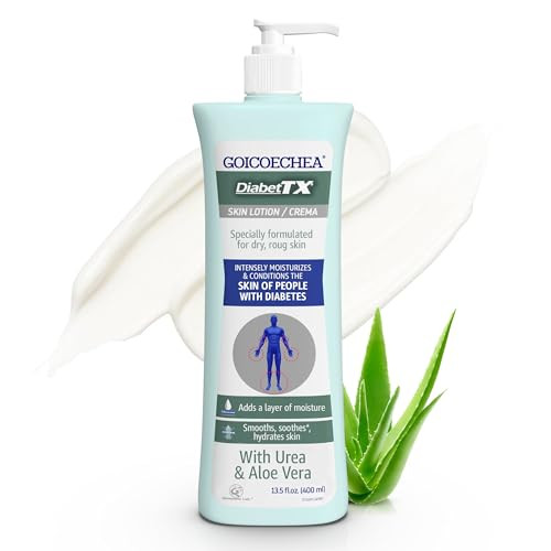 Goicoechea Diabet TX Diabetic Lotion with Urea for Dry Skin Soothing Hydrating Cream with Aloe Oatmeal Vitamin E for Han