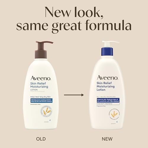 Aveeno Skin Relief Moisturizing Lotion Heals Very Dry Sensitive Skin FastAbsorbing Body Lotion with Soothing Triple Oat