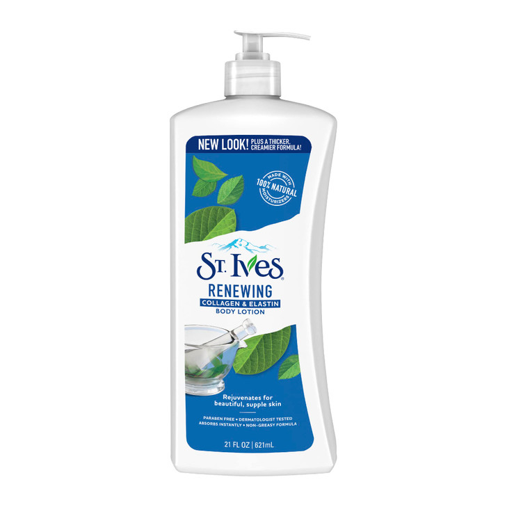 St Ives Body Lotion Renewing Collagen Elastin 100 Natural Extracts for Healthy Skin Paraben Free Dermatologically Tested