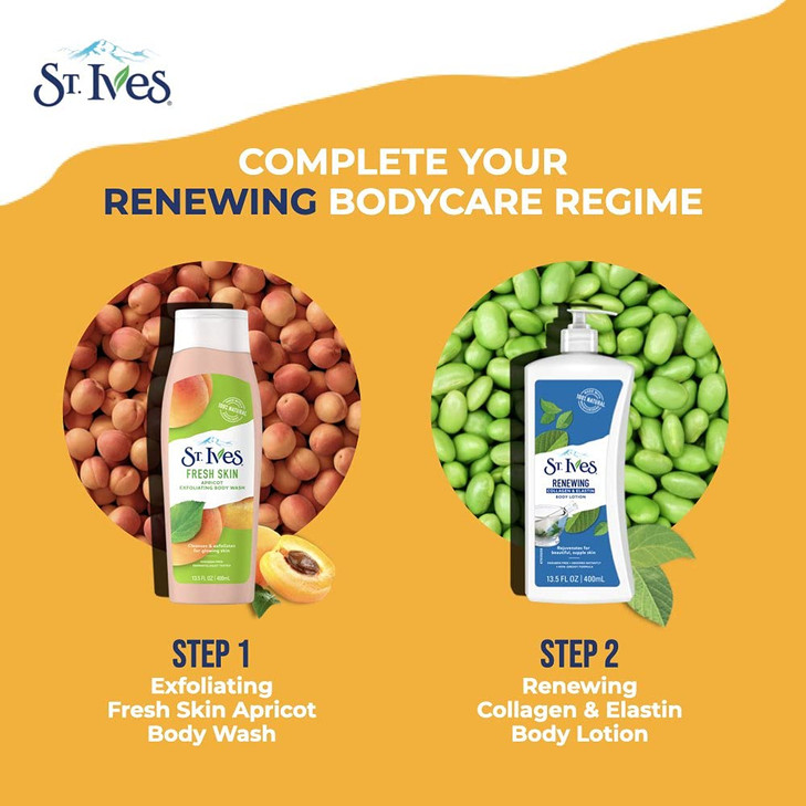 St Ives Body Lotion Renewing Collagen Elastin 100 Natural Extracts for Healthy Skin Paraben Free Dermatologically Tested