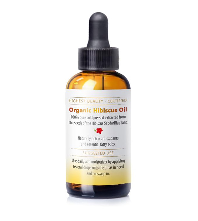 Nuvia Organics Hibiscus Oil USDA Certified Unrefined Virgin Cold Pressed from Hibiscus Seeds Use as a Moisturizer Carrie