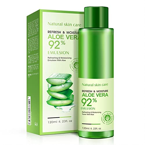 BIOAQUA Natural Skincare Refreshing Moisturizing Aloe Vera Emulsion 92 Light Lotion Smooth Improve Dry Skin 120ml 423oz