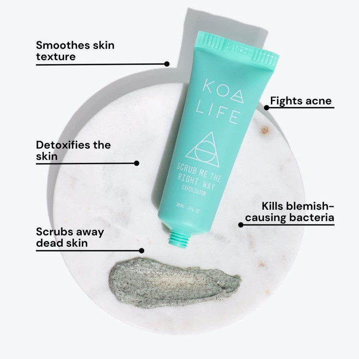 Koa Life Scrub Me The Right Way Exfoliating Scrub Eucalyptus Exfoliator Coconut Shell Face Exfoliator Sensitive Skin Veg