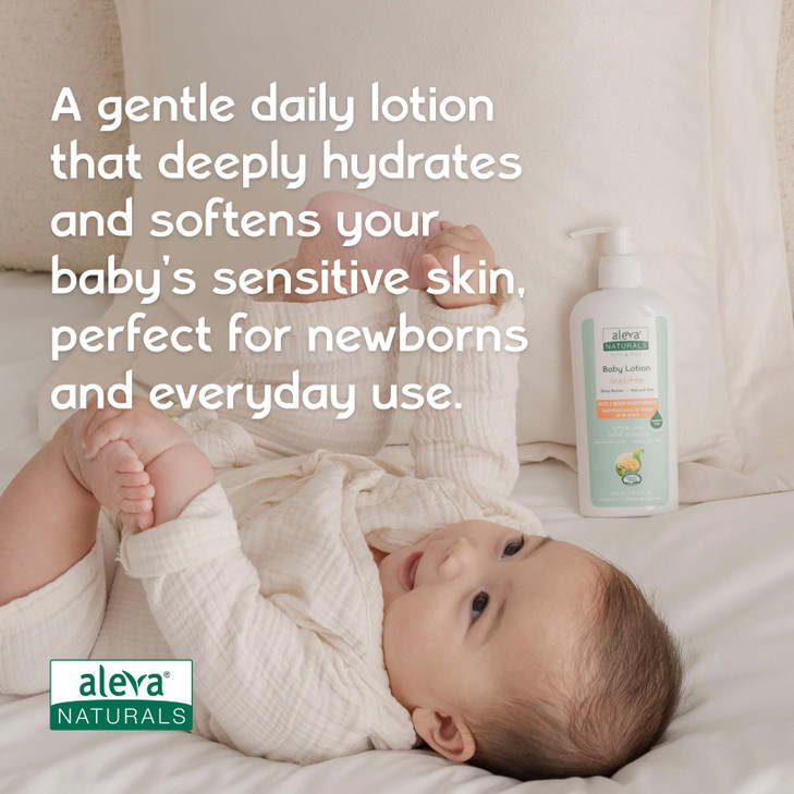 Aleva Naturals Daily Soothing Moisturizer For Sensitive Dry Skin Face and Body Lotion Made with Natural and Organic Ingr