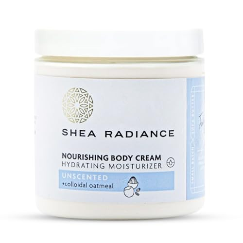 Shea Radiance Nourishing Body Cream with Colloidal Oatmeal Hydrating Moisturizer for Sensitive Skin Gentle Hydration wit