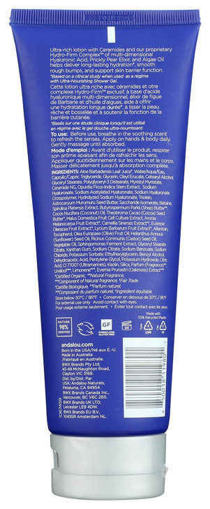 Andalou Naturals Body Lotion Deep Hydration Lotion for Dry Skin UltraNourishing Skin Care with Hyaluronic Acid Ceramides