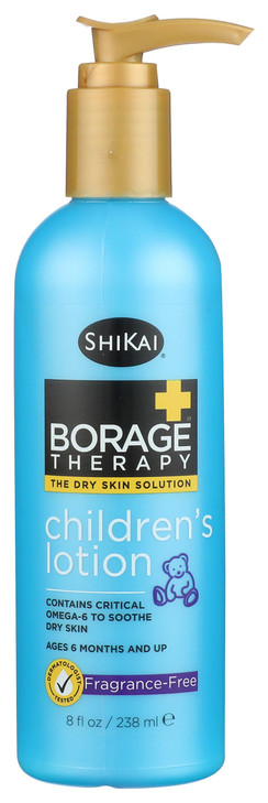 Shikai Borage Dry Skin Therapy Natural Formula Lotion for Childrens 8 Oz