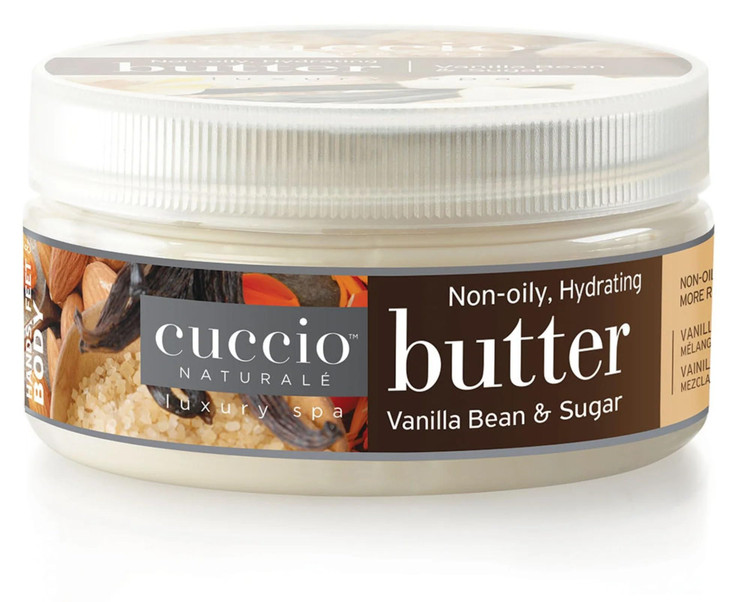 Cuccio Natural Butter Blend Vanilla Bean Sugar NonGreasy Lotion for Hand Body Feet ComfortingDestressing ParabenCruelty