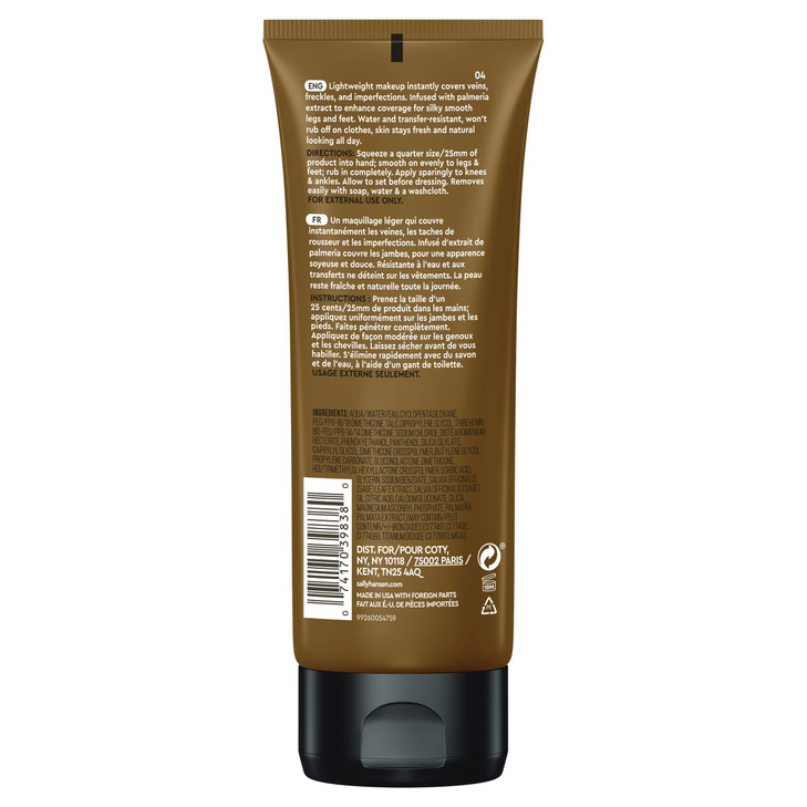 Sally Hansen Airbrush Legs Leg Makeup Deep Easy Application Flawless Looking Legs Water Resistant Transfer Proof Lotion