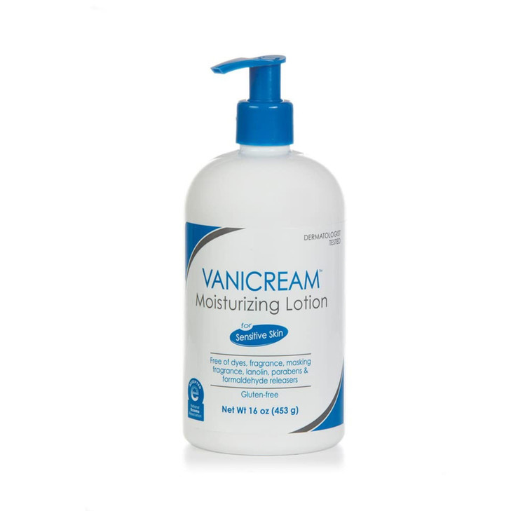 Vanicream Moisturizing Lotion with Pump Fragrance and Gluten Free For Sensitive Skin 16 Ounce Pack of 1