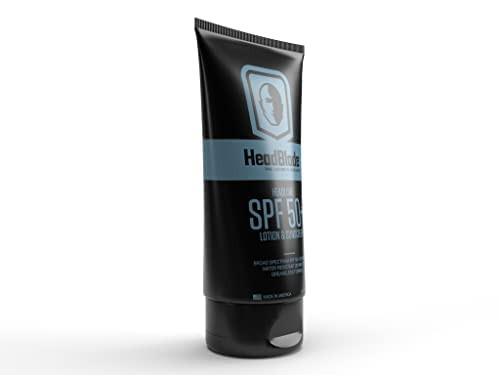 HeadBlade HeadLube SPF 50 Mens Lotion and Sunscreen No Greasiness Sweat Resistant Formulated for Face Body Scalps Water