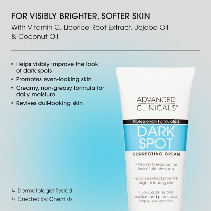 Advanced Clinicals Dark Spot Vitamin C Cream For Face Hand Body Lotion Anti Aging Therapeutic Skin Care Moisturizer Loti