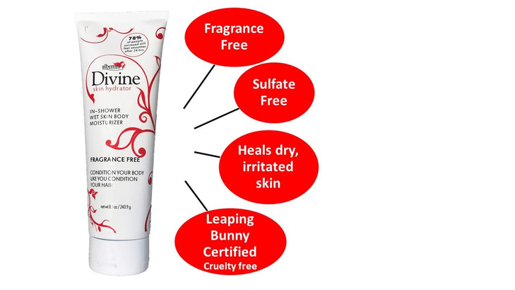 Divine Skin Hydrator in Shower Body moisturizer unscented Fragrant Free Helps Dry Itchy Irritated Skin 85 oz