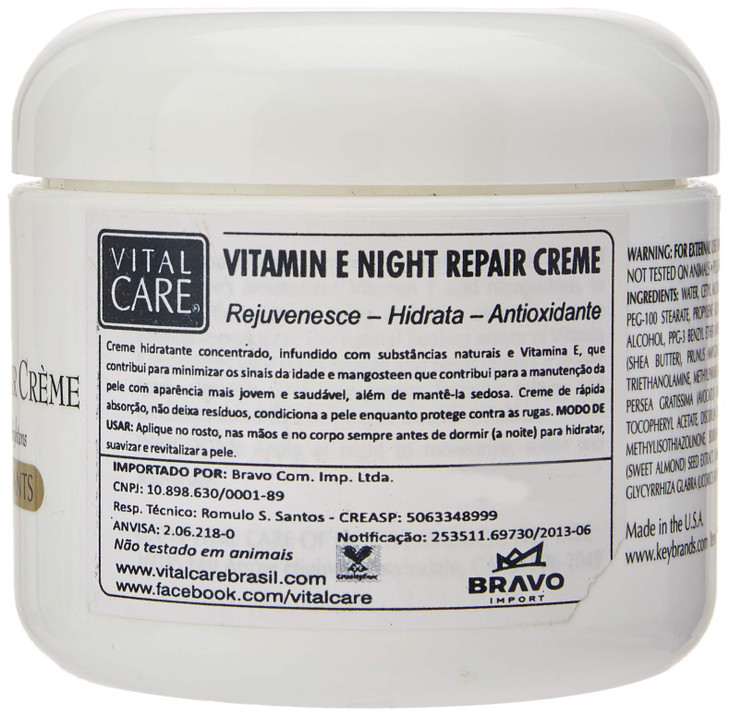 Vital Care AntiAging Vitamin E Night Repair Crme Jar 4 oz