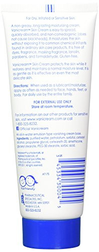 Vanicream Moisturizing Skin Cream for Sensitive Skin 4 Ounce Pack of 2