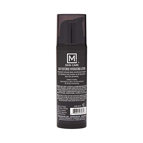 M Skin Care Mens Daily Defense Hydrating Lotion Lightweight Moisturizer Cruelty and Paraben Free